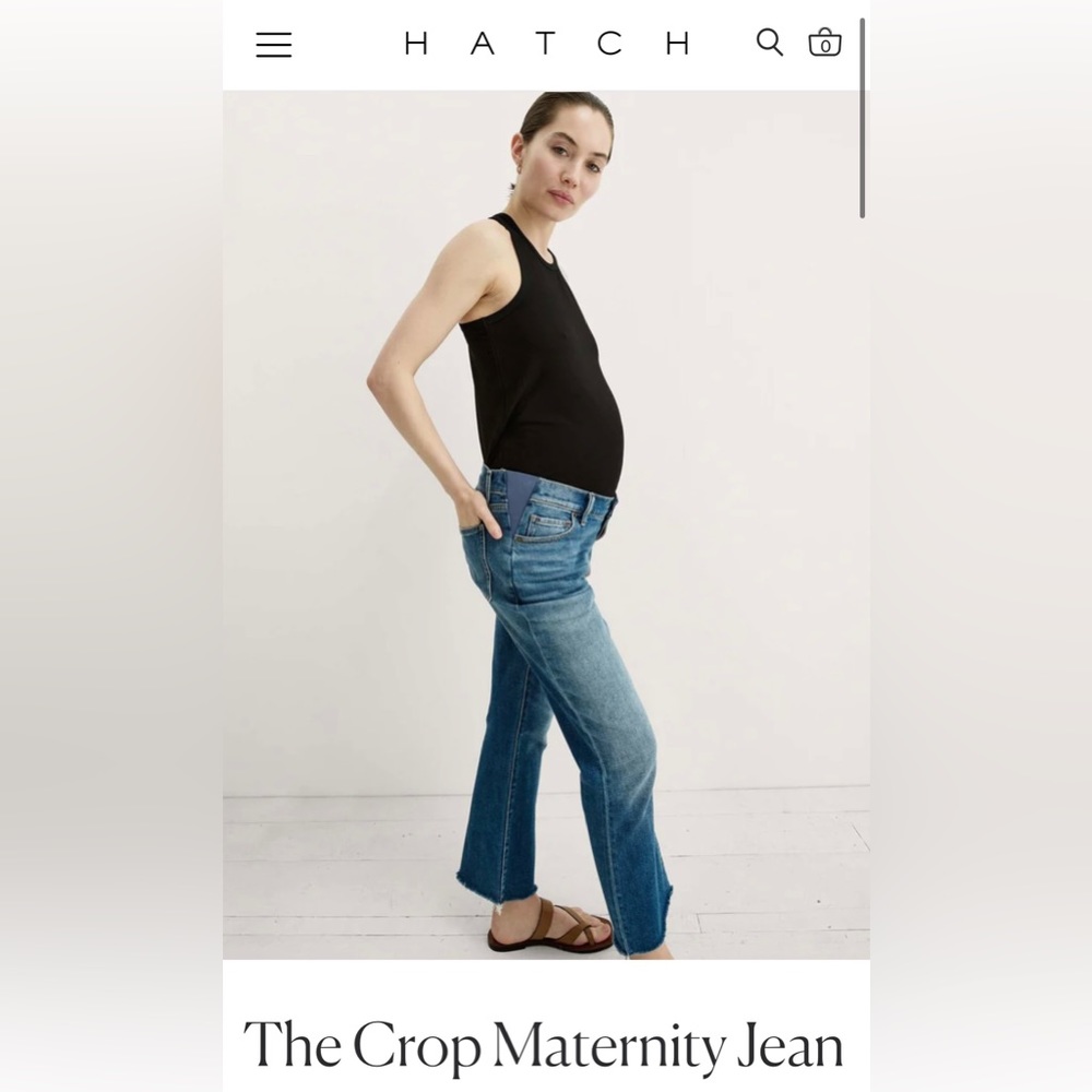 HATCH | The Crop Maternity Jean | Indigo